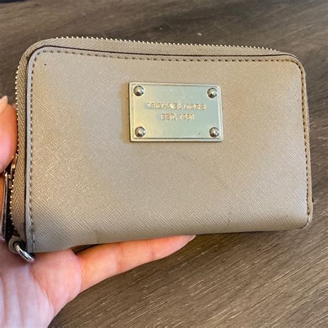 michael kors pearl grey wristlet|michael kors wristlet on sale.